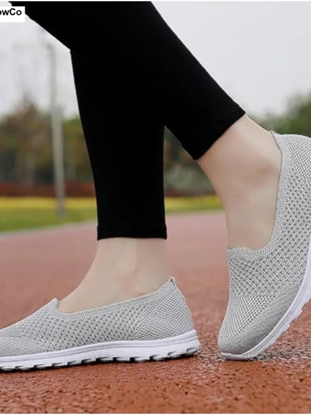 Women's Slip-on Knit Walking Shoes Memory Foam Lightweight Athletic Loafers